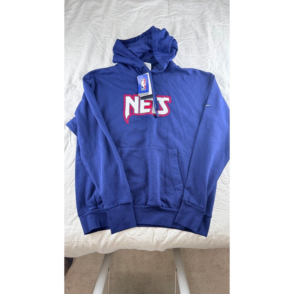 Nike NBA 75th Anniversary Courtside Hoodie Nets Brooklyn Fleece 90s Logo Medium